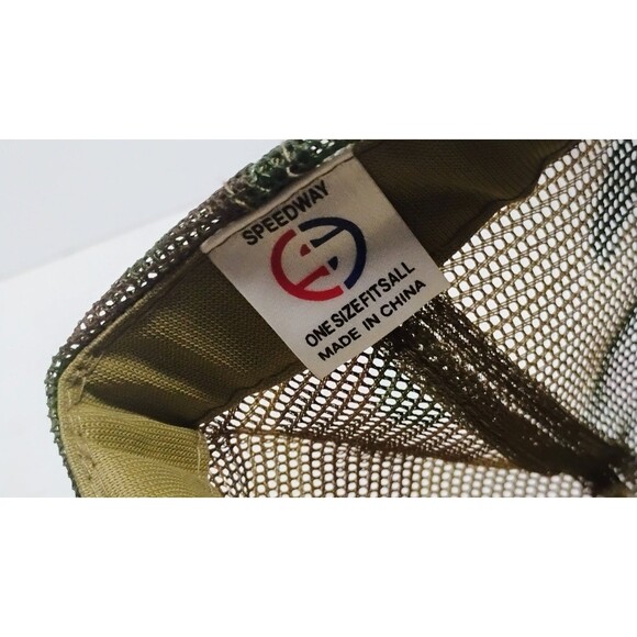 SPEEDWAY HATS BOOGER HOLLOW ARKANSAS TRUCKER FARMER CAMO MESH SNAPBACK CAP HAT - Picture 6 of 7